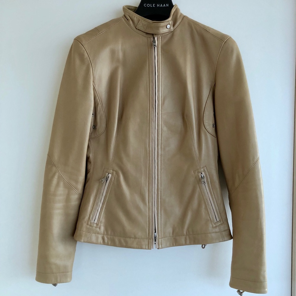 Elie Tahari corseted leather jacket - Picture 5 of 7